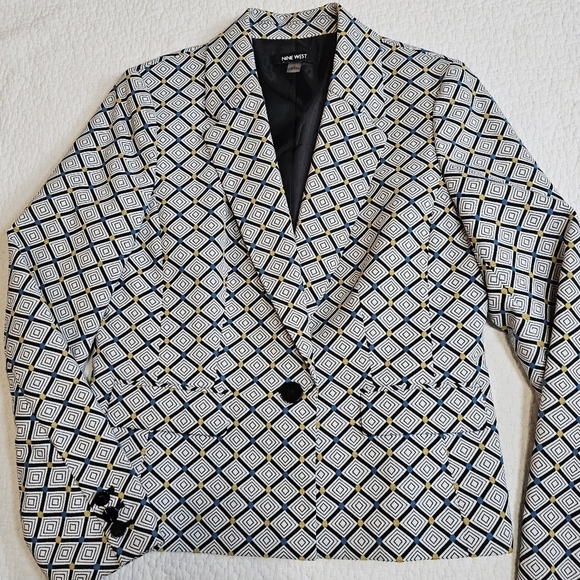 Nine West Geometric Patterned Blazer - Picture 1 of 10